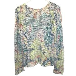 Oui Love Prints Multicolor Knit Sweater – Abstract Speckled Pullover